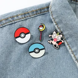 Meowth-broches de bola de Poke, alfileres de esmalte, accesorios de Cosplay bonitos, regalos para fanáticos