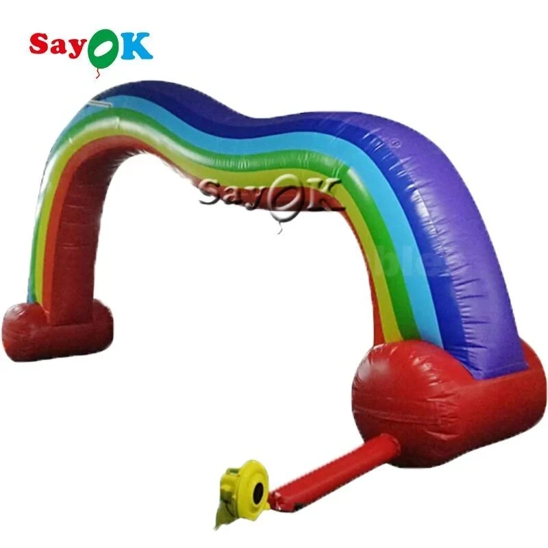 

Sayok Rainbow Inflatable Arch 8x4mH Inflated Arch with Blower Inflatable Archway for Race Outdoor Advertising Commerce Sport