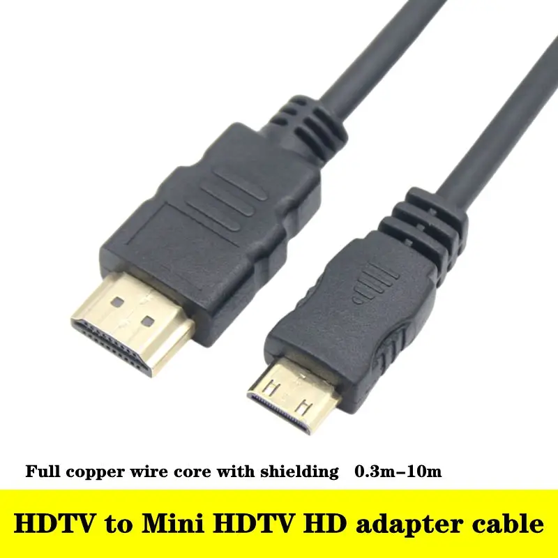 Mini HDMI Compatible to HDMI Compatible HD Cable C Port Small to Large Tablet Camera Mini HDTV HD Adapter Cable