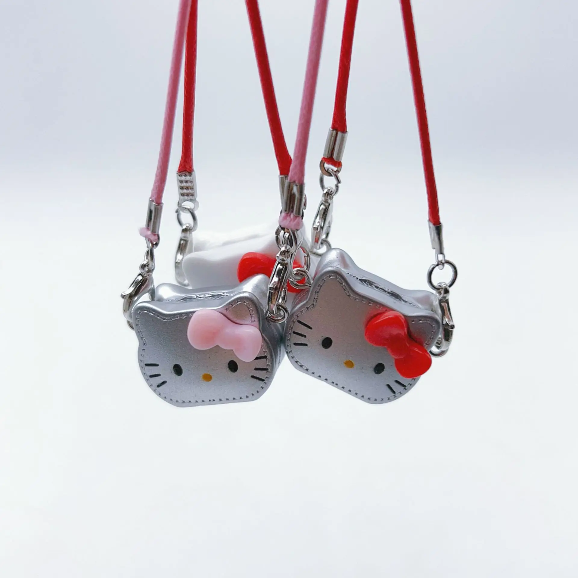 Anime Hello Kitty Mini KT Shoulder Bag Simulation Pendant Miniature Jewelry Ornaments Doll House Landscaping Cute Keychain Gifts view 5