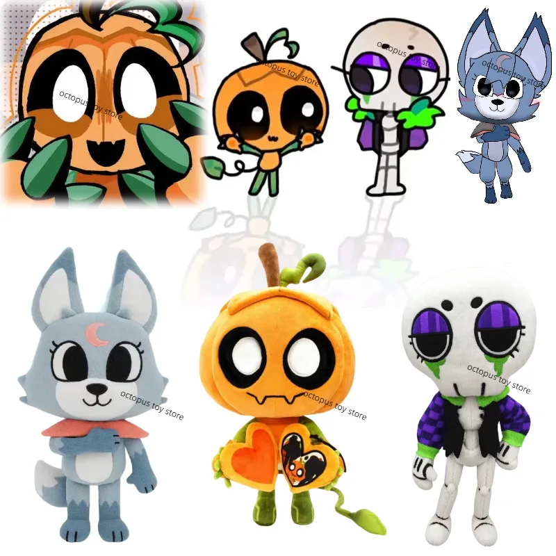 

Halloween Gourdy Plush New Dandy's World Cute Ribecca Eclipse Plush Toy Stuffed Animal Pillow Collection Toy For Kid Gifts