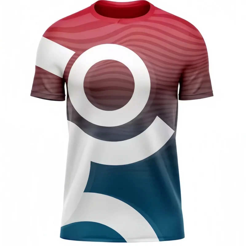 Camiseta deportiva sencilla para hombre, pantalón corto de Fitness, manga informal, transpirable, jersey de secado rápido, cuello redondo, Top estampado diario Unisex