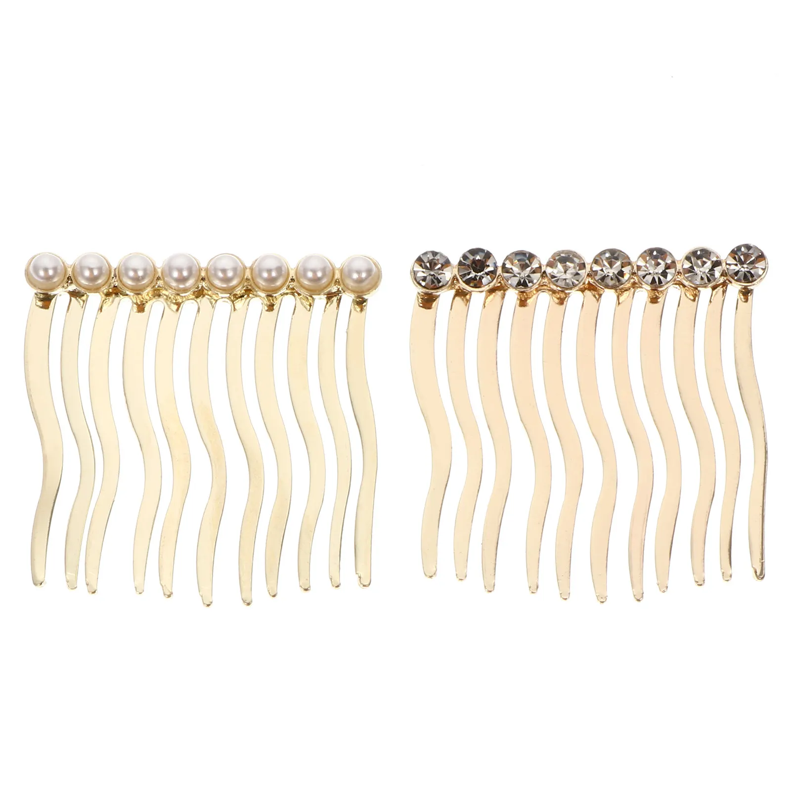 2Pcs Pearl Hair Combs Lightweight Exquisite Hairpins for Women Elegant Bangs Bobby Pins Home Hairdressing Decor