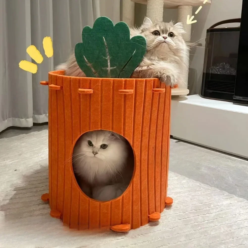 Carrot Cat Nest Wear Resistant Cat Claw Nest Four Season Universal Pet Home Three Dimensional Multi Functional Semi Enclosed