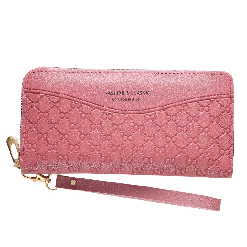 2022 Women's Wallet Long Large Capacity Zipper Coin Purse Card Holder Female Pu Leather Wallets Cellphone Wallet Money Bag
