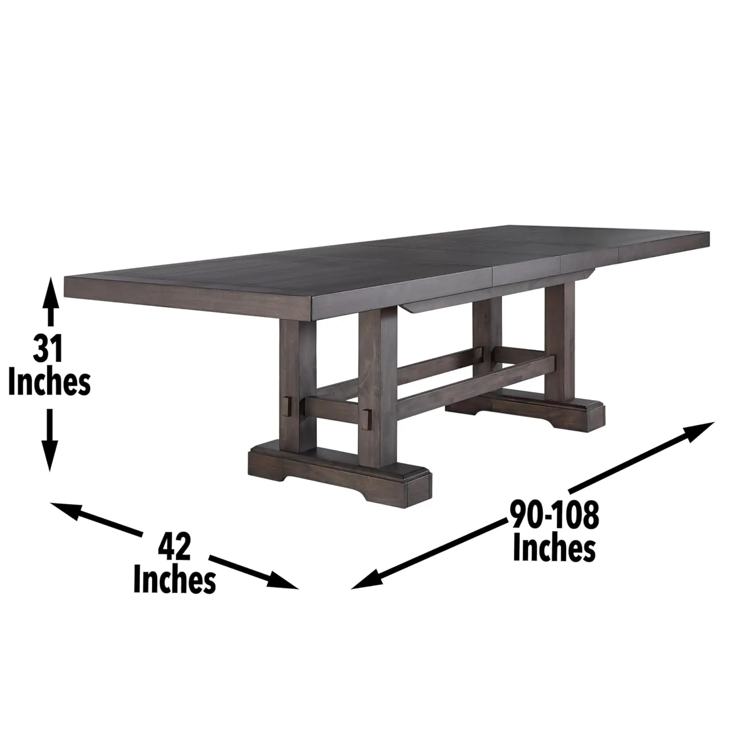 Furniture Napa 9pc Dining Table Set, 72