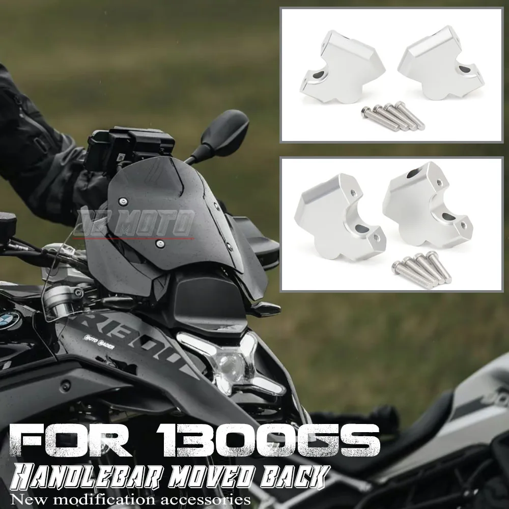 Motorcycle Accessories Handle Bar Riser Clamp Extend Handlebar Adapter Mount For BMW R1300GS R1300 GS R 1300 GS 2023 2024