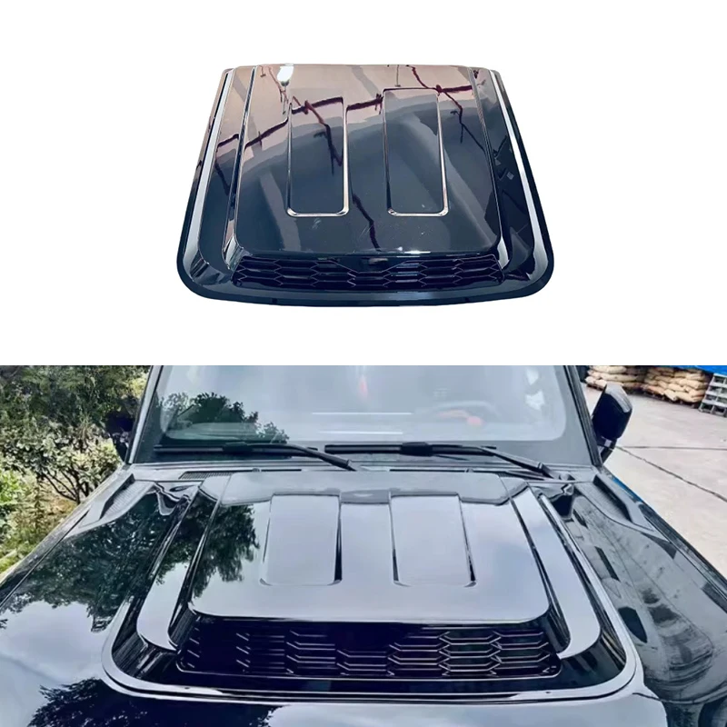 Fit for JETOUR Traveler T2 2023-2024 ABS Hood Modification Black Warrior Hood Air Intake Stickers Car Exterior Accessories