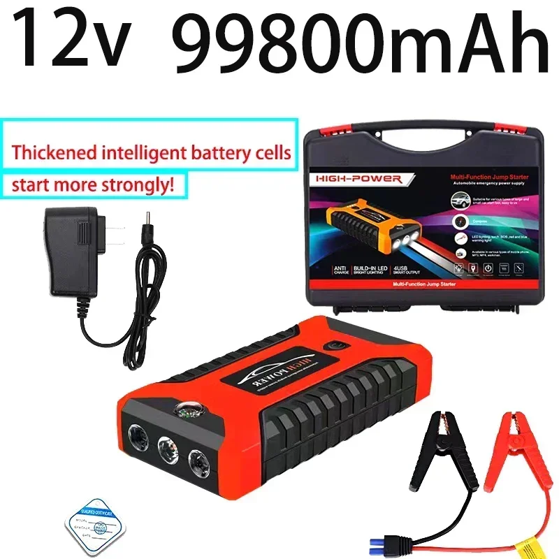 EAFC 12V  Car Jump Starter Power Bank Portable Car Battery Booster ChargerStarting Device Auto Emergency Start-up Lighting