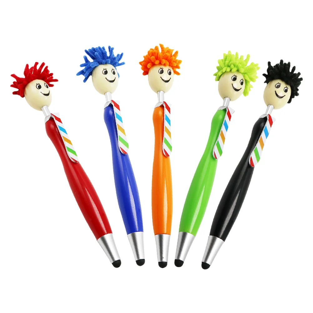 

5 Pcs Stylus Ballpoint Pen Mobile Phone Cartoon Ball-point Portable Tablet Children Pens Plastic Smart