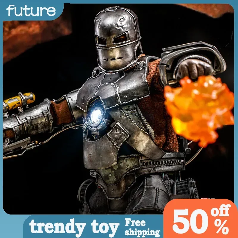 Оригинальная коллекционная фигурка Iron Man Mark I от Hot Toys, масштаб 1:6, из литого металла, с подвижными элементами, для взрослых коллекционеров.
