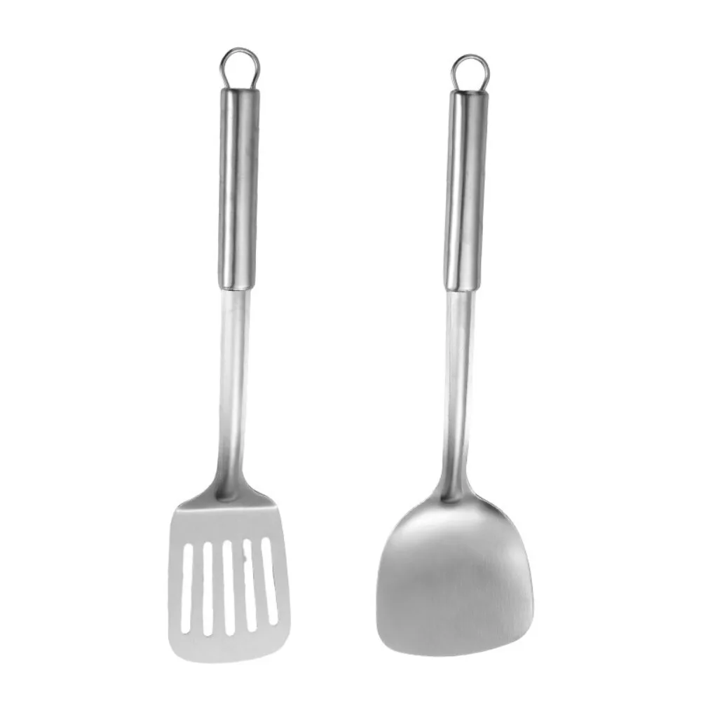 

Stainless Steel Kitchen Cooking Utensils Long Handle Kitchen Gadgets Slotted Spatula Turner Soup Spoon Spatula