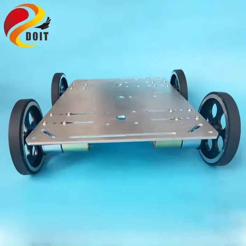 C600 Metal Robot Car Chassis Smart Wheeled Vehicle Large Load with Four Carbon Brush Motor Remote Control DIY Toy