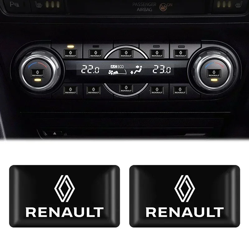 

10pcs Car Styling 3D Small Emblem Badge Stickers For Renault DACIA Scenic Loguna Twingo Symbol Fluence Espace Clio Accessories