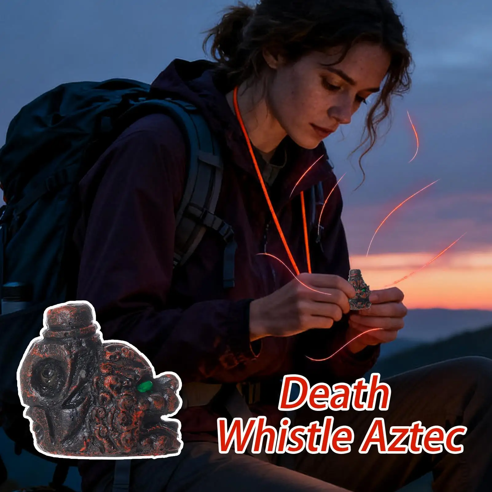 

Свисток смерти, ужасающая практичная игрушка-трюк, Хэллоуин, древние звуковые свистки для выживания для мужчин, женщин, мальчиков, девочек, подростков, жены