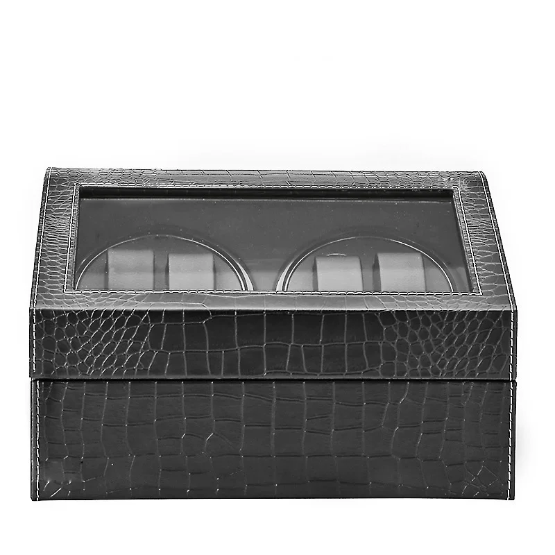 For Watch 4+3 Slots Lovers Watch Winder Watch Automatic Electric Chain Watch Case Crocodile Surface Rotator Customizable Logo