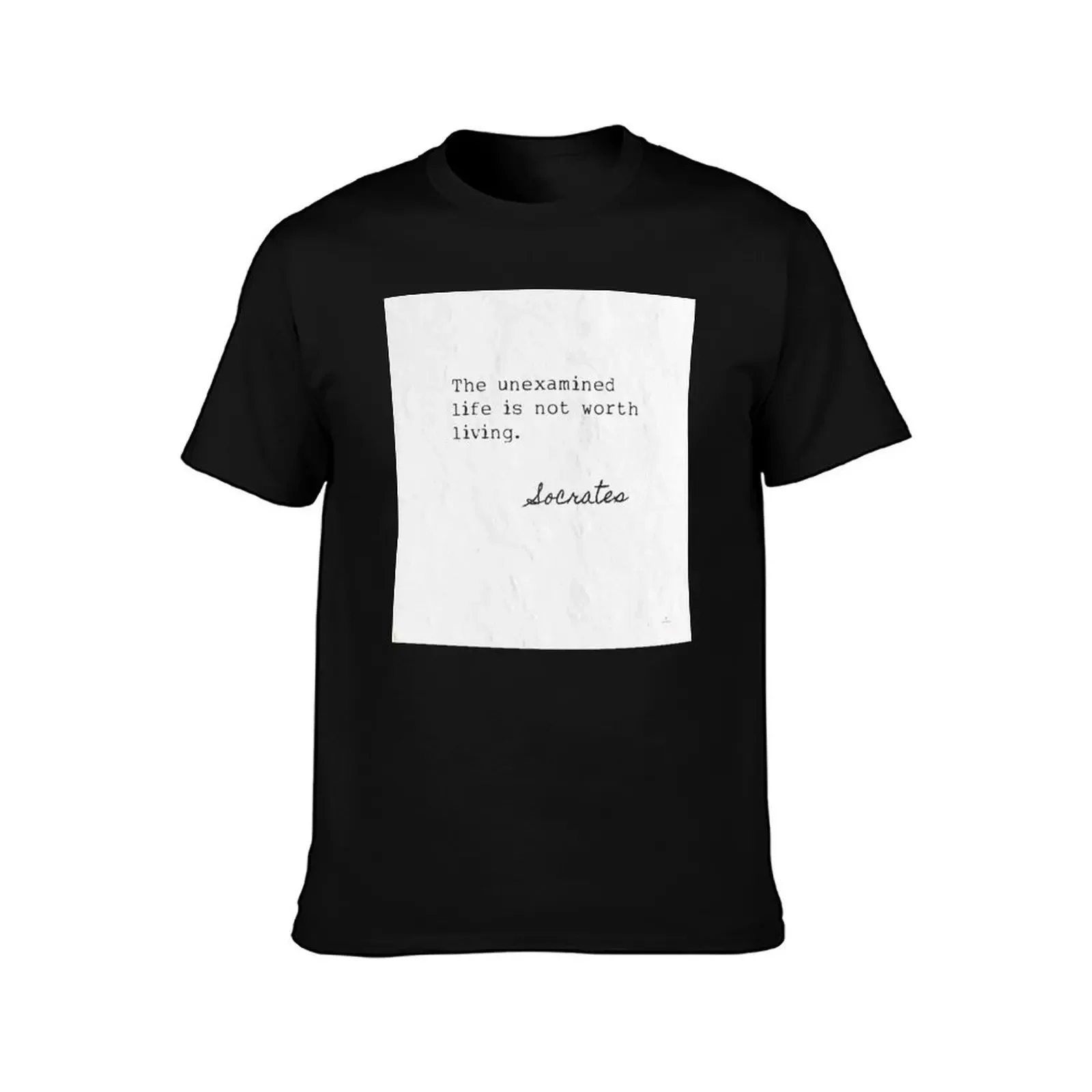 The unexamined life is not worth living. Socrates T-Shirt blanks tees basketball graphic tees sweat men workout shirt