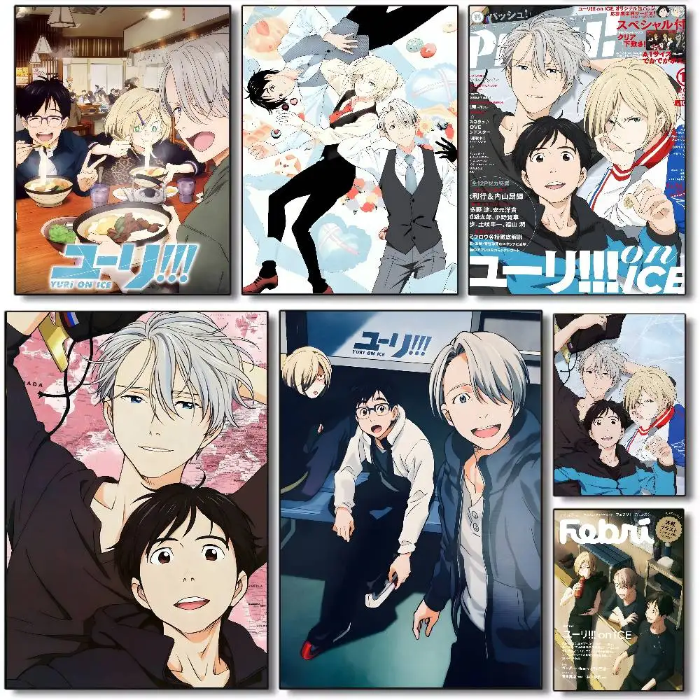 Y-YURI on ICE ANIME Poster Art HD-Leinwand, hochwertiges ästhetisches Druckpapier, Wandkunst für Wohnzimmer, Heimdekoration