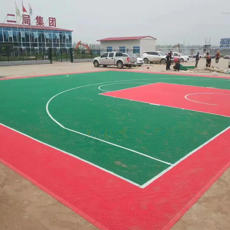 

Beable FIBA Basketball System Half Court Indoor Outdoor 3x3 Sports Flooring Surface Tiles With 3 Points Lines And LOGO