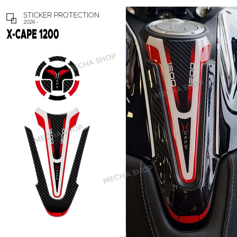 

3D Resin Motorcycle Tank Pad Stickers Tank Protection Decals Ice Storm Waterproof for Moto Morini X-Cape 1200 2025 2026