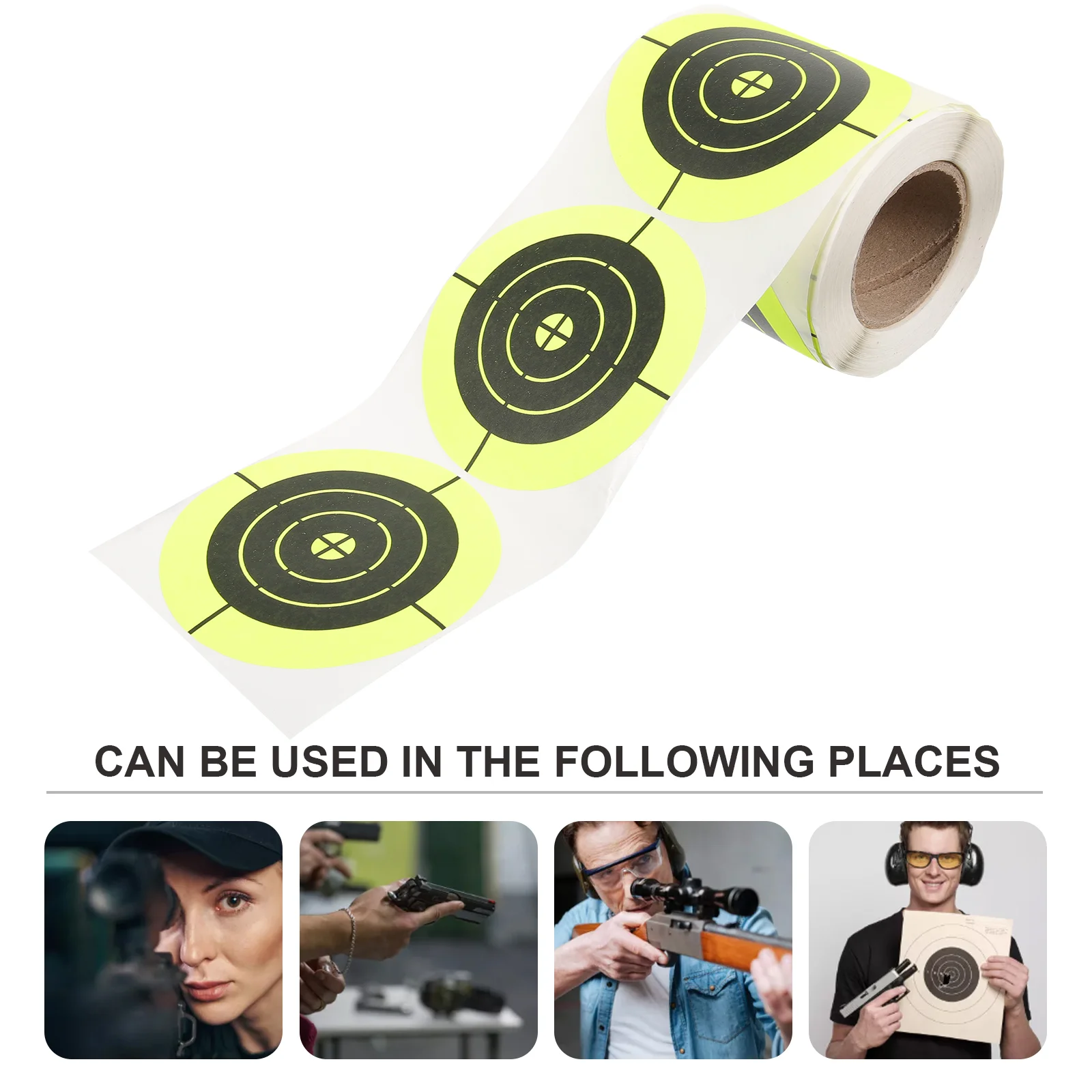 Target Paper Sports Stickers Labels Self-adhesive Fluorescence Fluorescent Practical