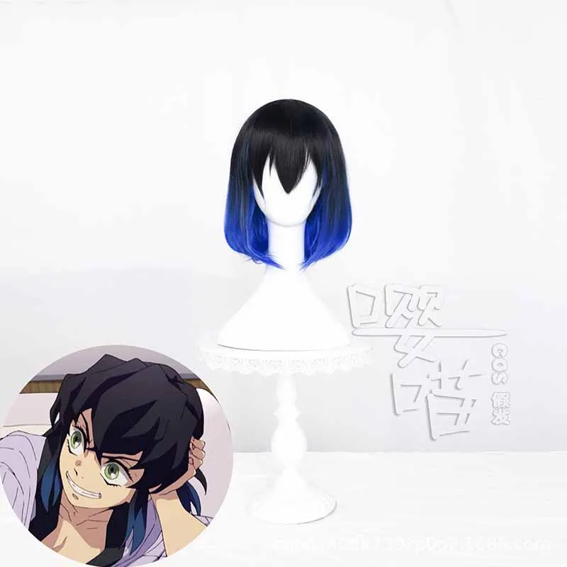 أنيمي شيطان القاتل شعر مستعار Kochou Shinobu بيروكات صناعية تأثيري ازياء كامادو تانجيرو Uzui Tengen Hashibira Inosuke تأثيري الباروكات