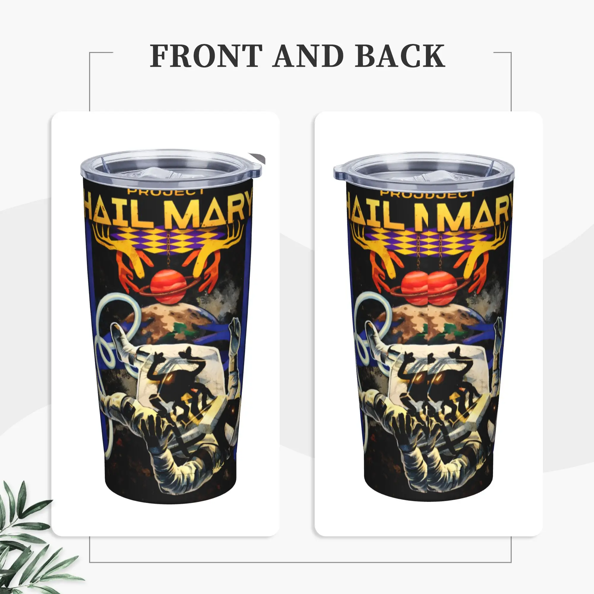 Project Hail Mary Astronaut Cosmic Tumbler Vacuum Insulated  Coffee Cups with Lid Straw Smoothie Tea Mugs Spill Proof, 20oz