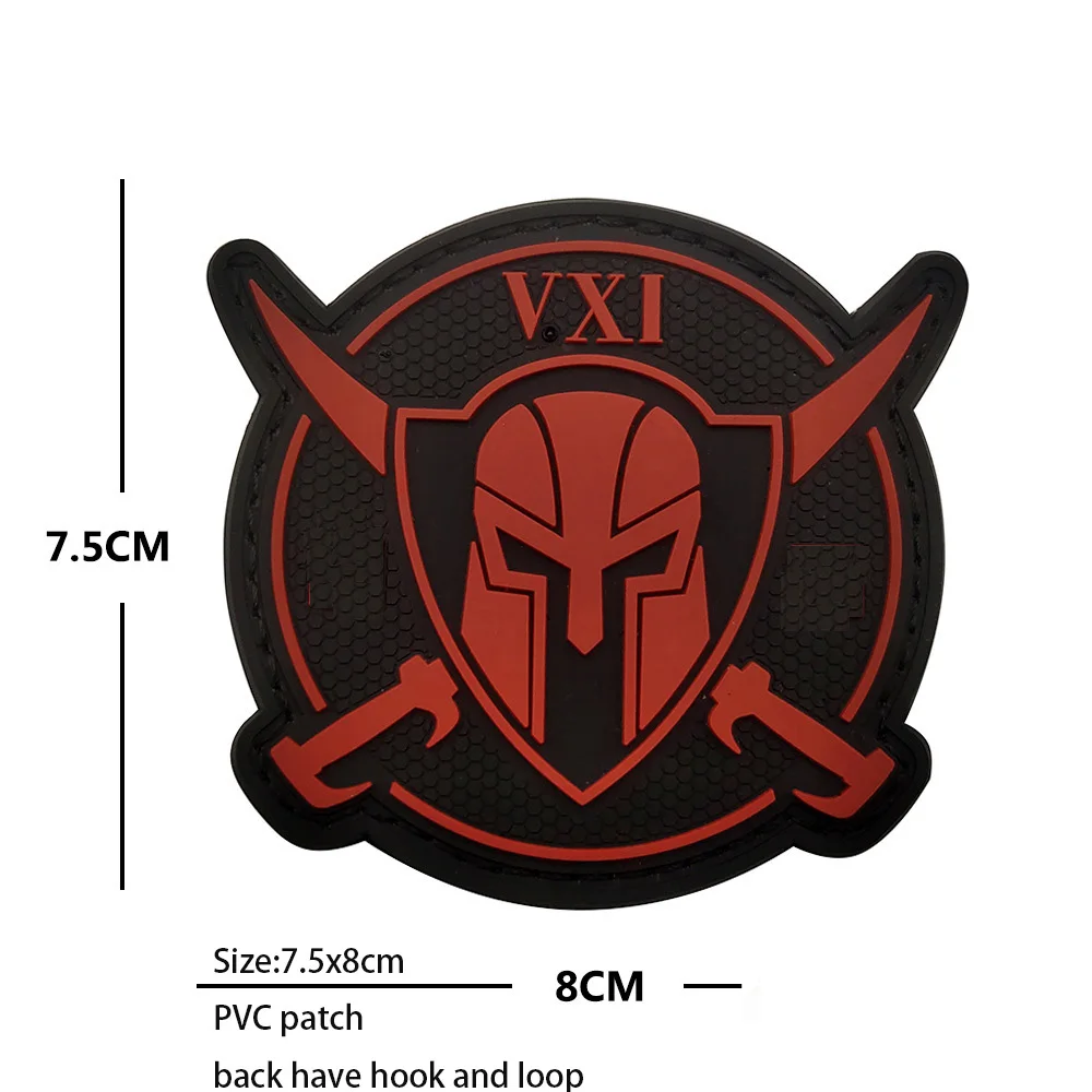 Outdoor Soft Glue Tactical Military Patch Magic Morale Tactical Badge Skull Animal Armband with Hook and Loop Backpack Patch