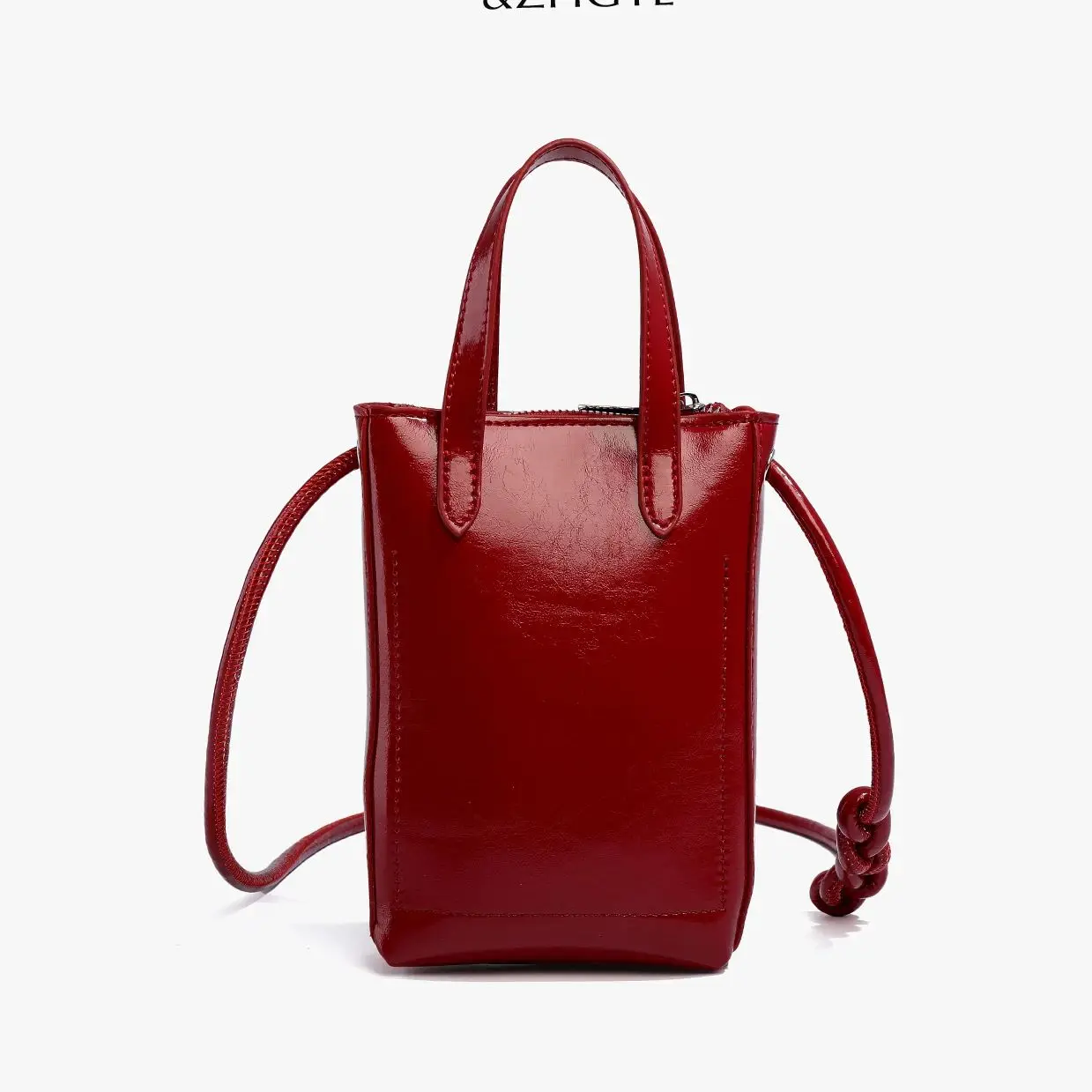 

Zeyph Fashionable And Simple Patent Leather Design Handbag Small And Delicate Pu Leather Bag Shoulder And Crossbody