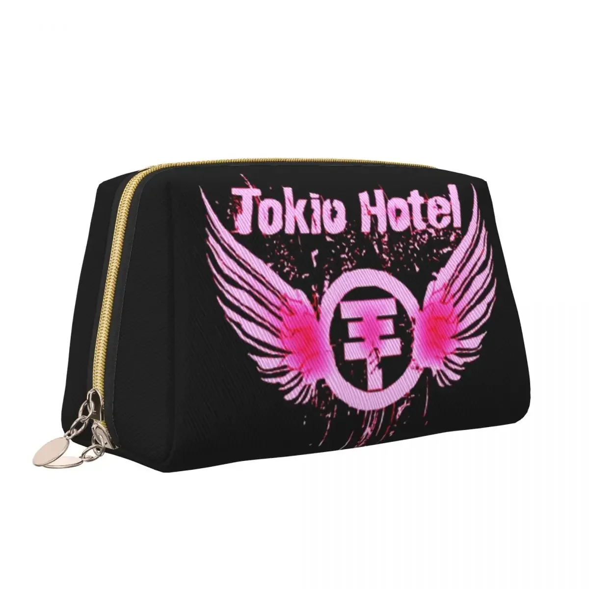 Kawaii Tokio Hotels Heavy Metal Pop Rock Travel Toiletry Bag Women Cosmetic Makeup Bag Beauty Storage Dopp Kit