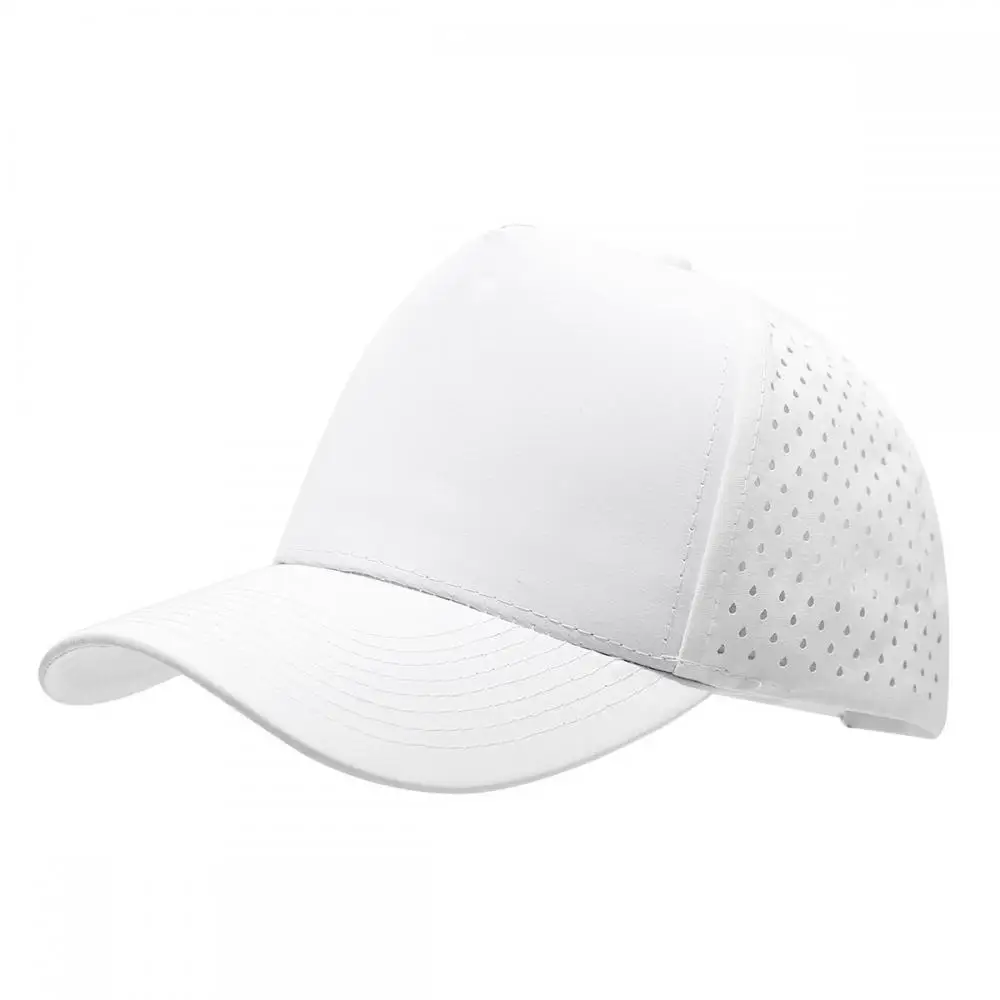 1 Stück Neue Fünfschichtige Laserperforierte Schnelltrocknende Kappe Atmungsaktive Sport-Visierkappe Sommer Wasserdichte Perforierte Trucker-Baseballkappe – Detail 7