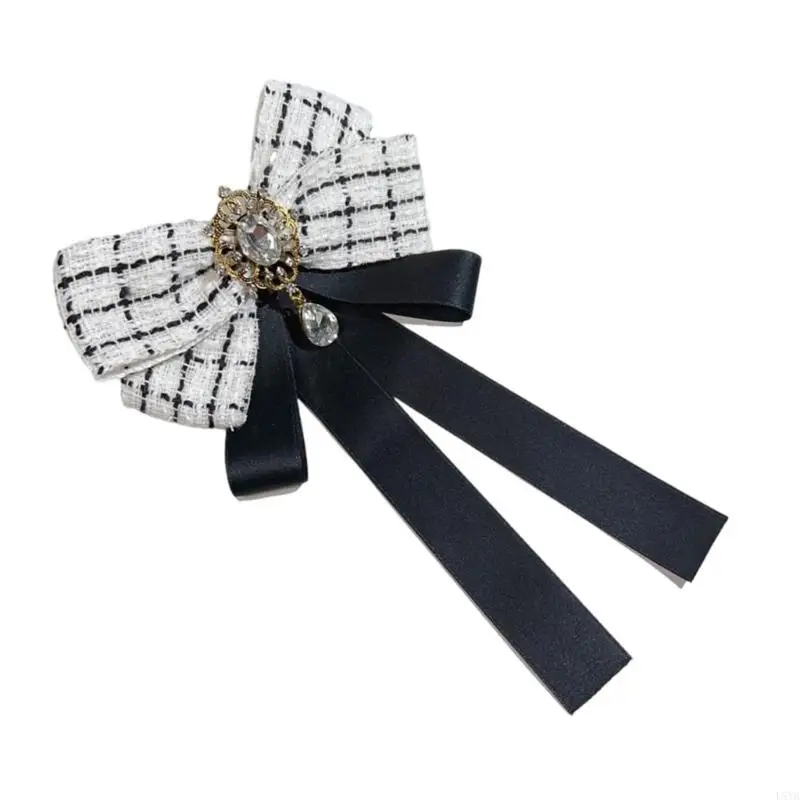 L5YA المرأة قابل للتعديل البلايد الشريط ربطة العنق بروش ربطة العنق الأنيقة