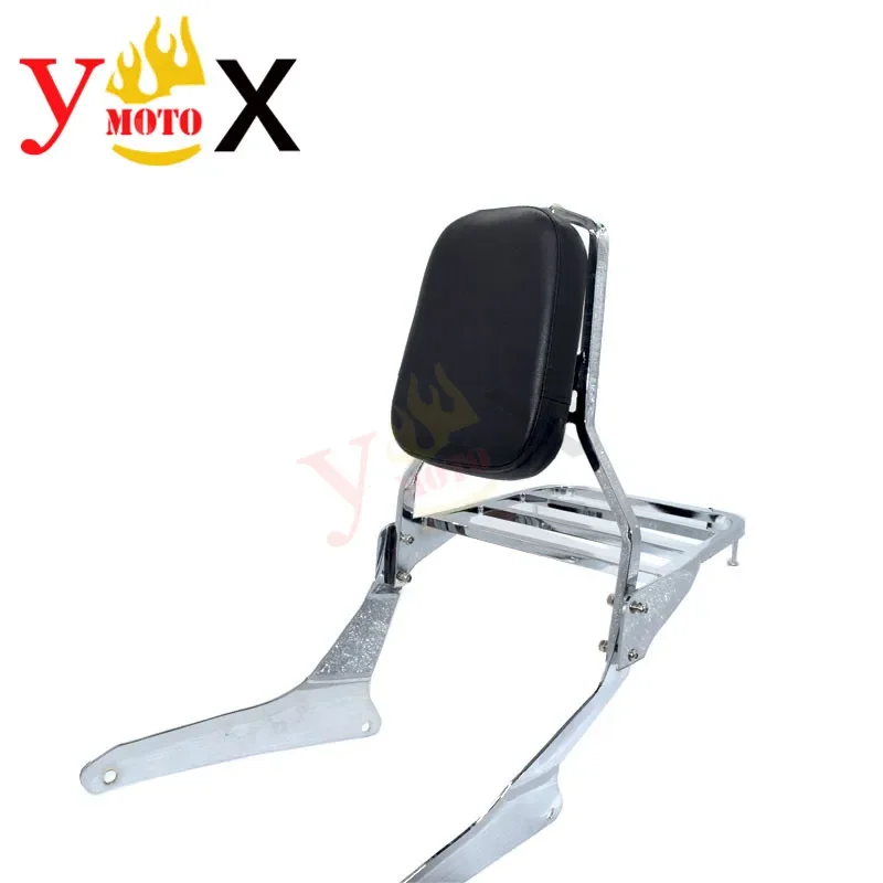 Motorcycle Accessories Passenger Backrest Sissy Bar W/ Luggage Rack Pad For Yamaha XVS1300 XVS1300A Midnight V Star 2007-2015