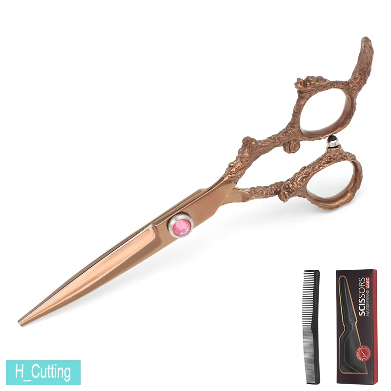 ZqZq กรรไกรตัดกรรไกรมืออาชีพตัดผม6นิ้วสแตนเลสสตีล Hairdressing มีดโกนเฉือนสำหรับผู้ชายผู้หญิงเด็ก Salon