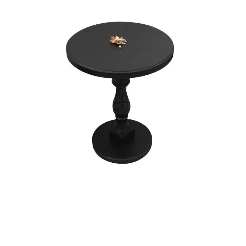 European retro round table minimalist coffee coffee table dessert shop sofa round table French style