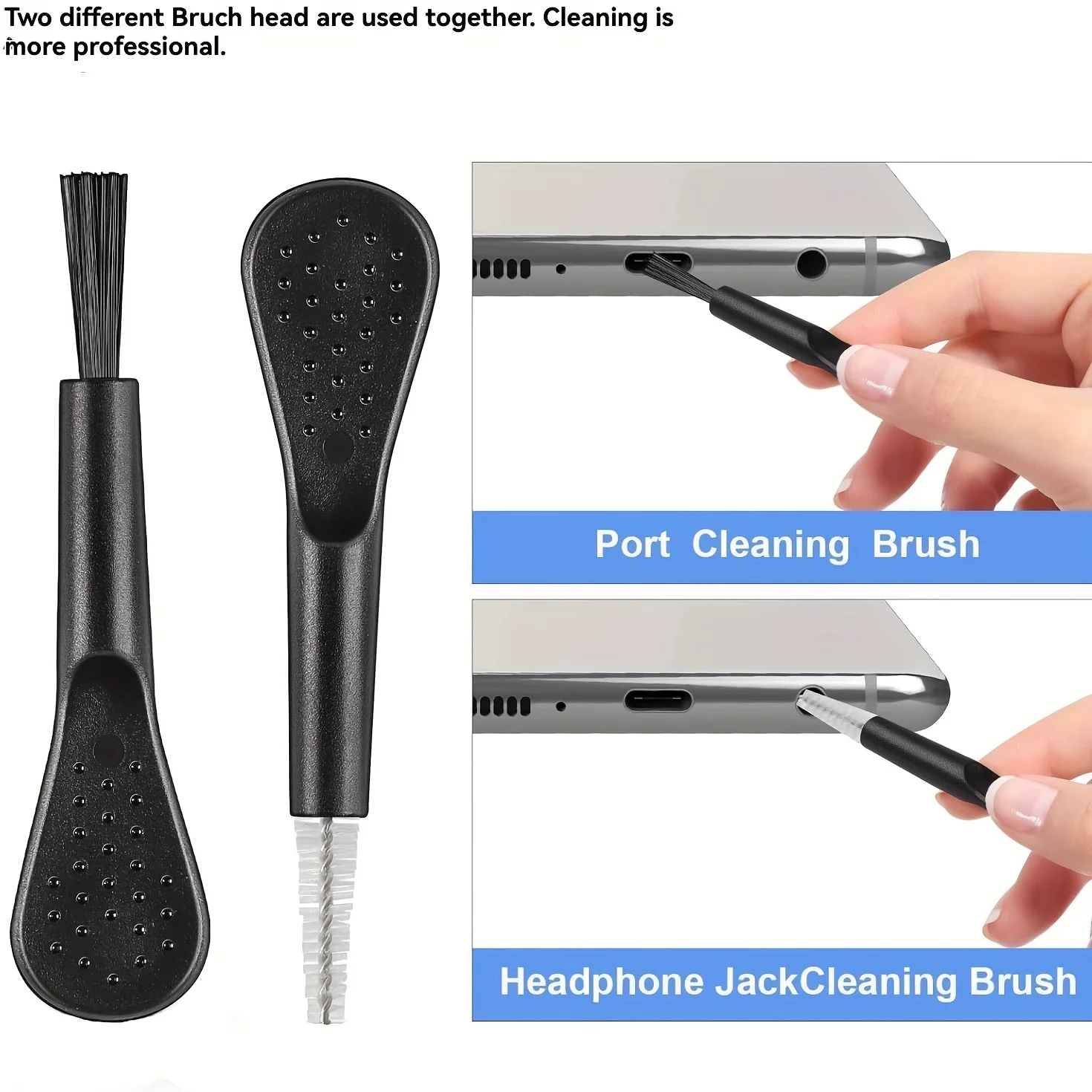 Computer Keyboard Cleaning Brush, Long‑mouth Rubber Dust Blower Tool for Phone Charging Port, DSLR Lens, Sensor, LCD Screen and