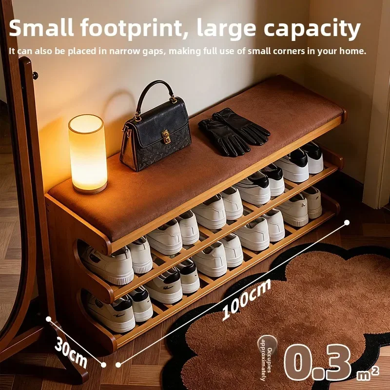 Multi-functional Shoe changing stool door household shoe stool with storage can sit shoe cabinet non-solid wood shoe rack