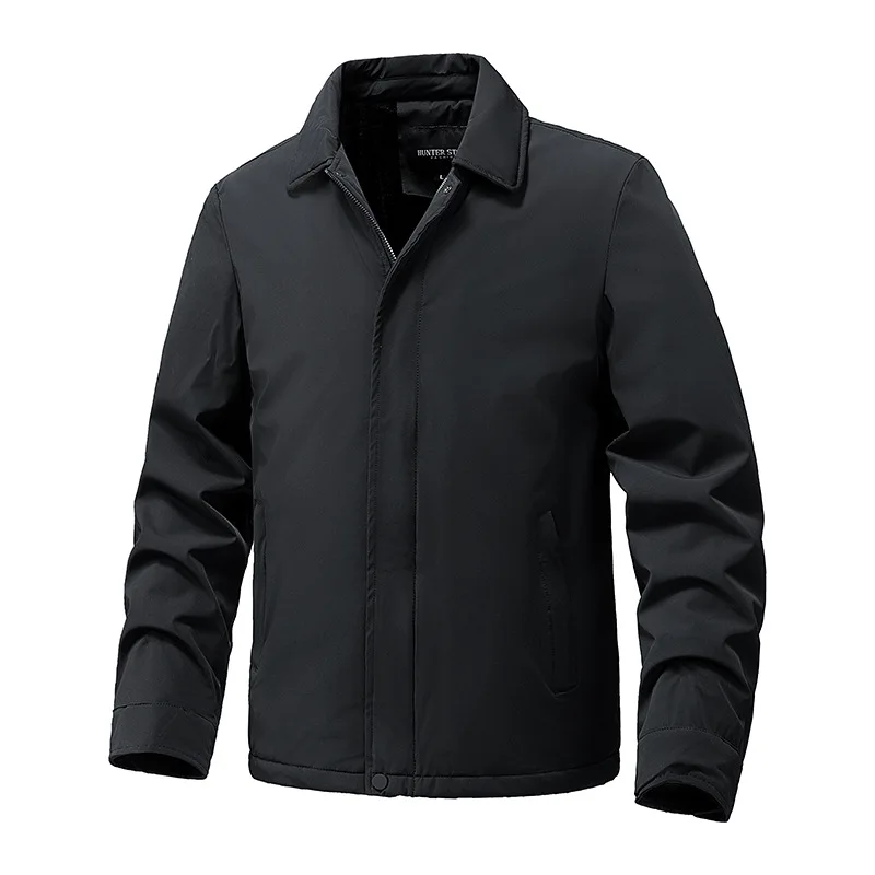 Men's Collar Jacket 2026 New Warm Business Executive Fashion Jacket Men's Outcoat Autumn/Winter Edition Outcoat