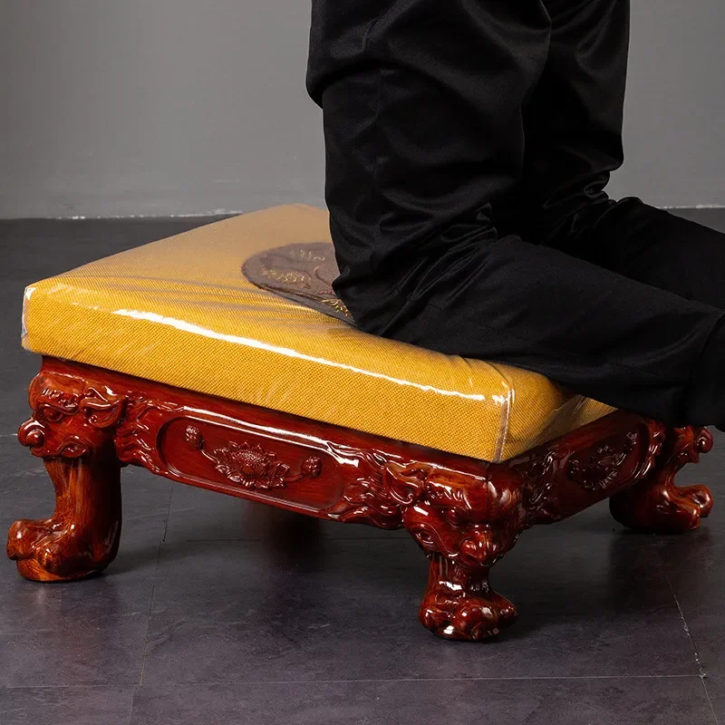 Chair worship temple meditation kowtow kneeling mat household temple temple lotus flower thickened bench worship Buddha