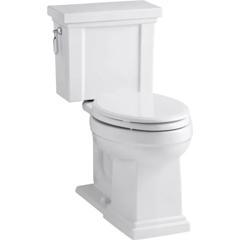 

Comfort Height Two-Piece Elongated 1.28 GPF Toilet Flush Technology and Left-Hand Trip Lever