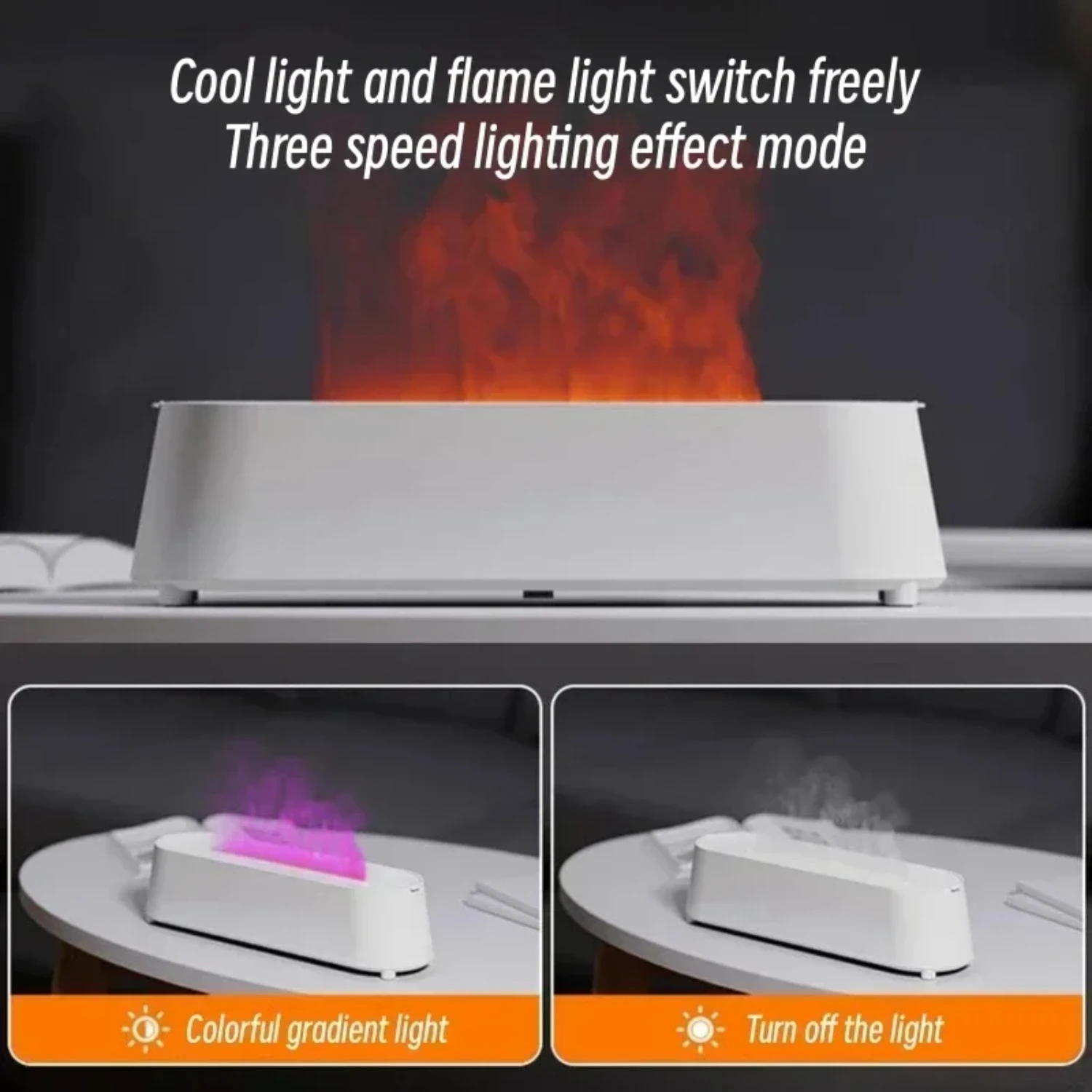 Aromatic Ultrasonic Hot Flame USB Aromatherapy Diffuser - 200ML Air Humidifier - Refreshing Fragrance Diffuser for Home and Offi