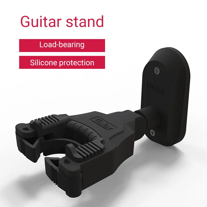 

Galux GH-110H Iron + Rubber Wall Gravity Self-Locking Guitar Hook Storage Rack Functional Hook Guitar Parts & Accessory