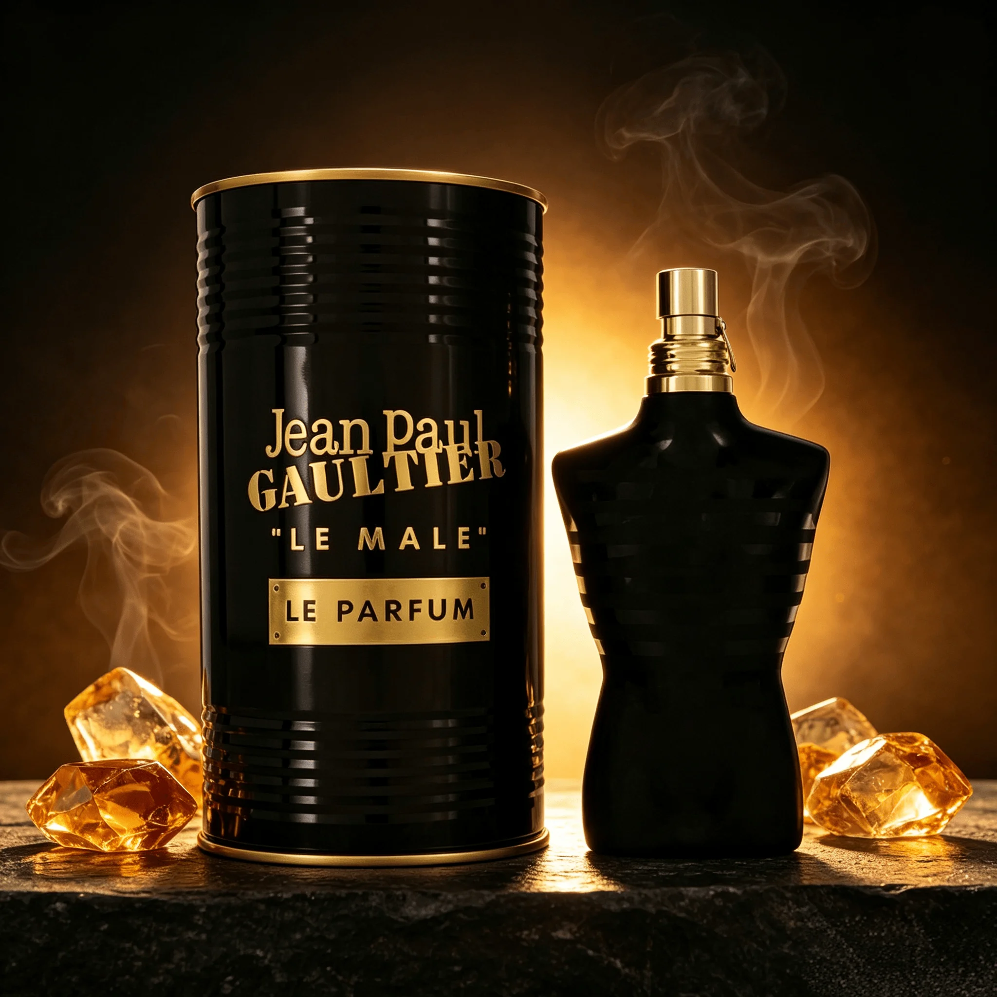 Jean Paul Gaultier Le Male Le Parfum EDP Perfume Black Torso Body Bottle Unisex Fragrance Spray Oriental Woody Scent Long Lasting Pheromone Cologne Luxury Perfumes Gift Box for Men Women Holiday Birthday Party Present