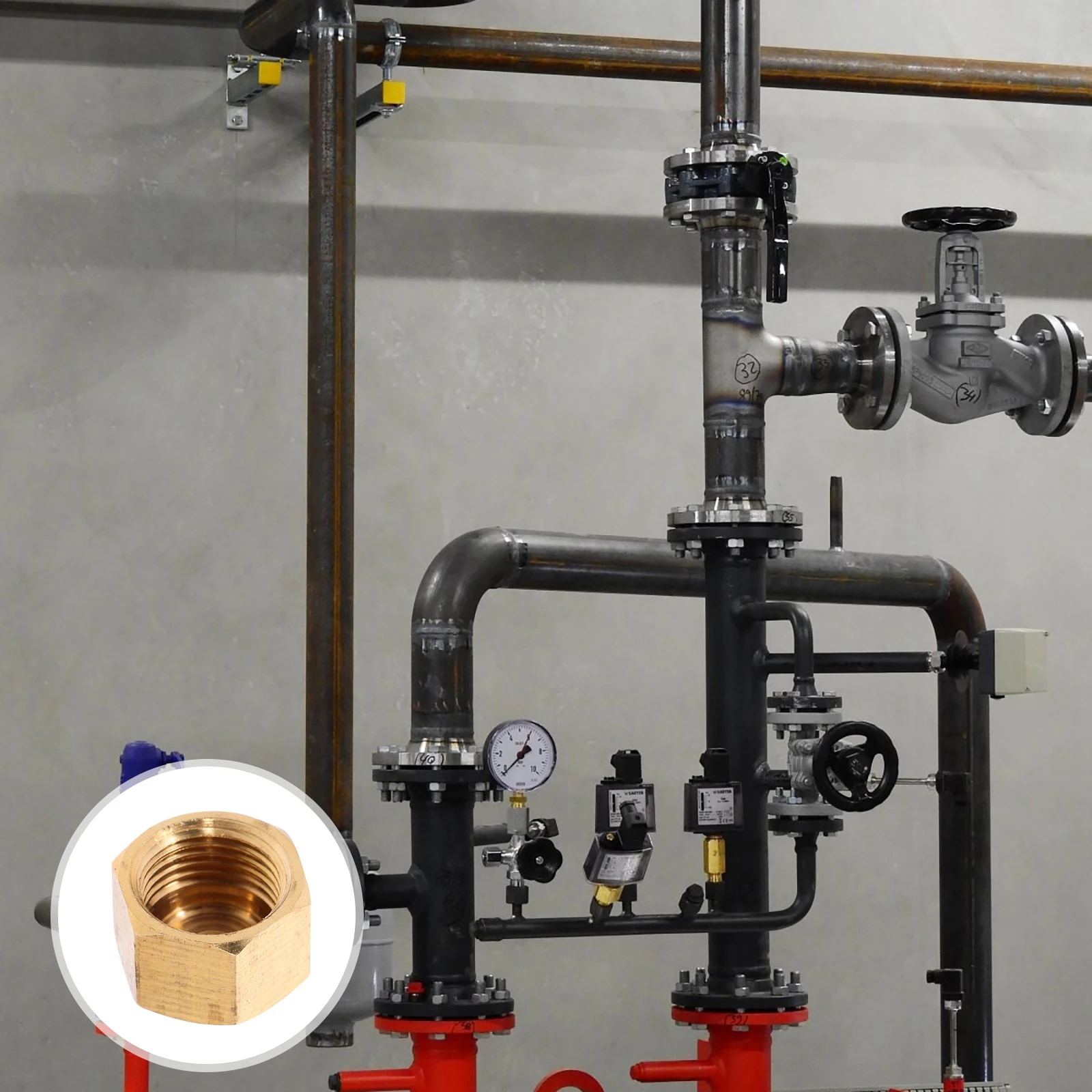 

4 шт., медная крышка для труб, раструбная внутренняя резьба, 1 8-дюймовый компрессионный фитинг, латунные трубные фитинги, крышка