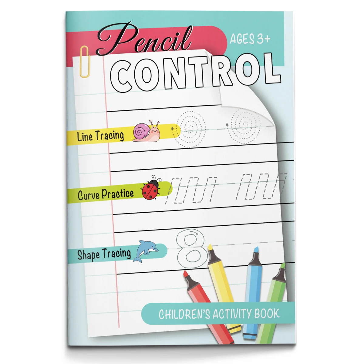 Pencil Control Activity Book for Kids, Tracing Lines and Shapes Workbook, Early Writing Practice Book