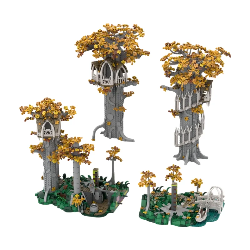 

UCS Lothlorien MOC Building Blocks Fantasy Forest Architecture Model Bricks Kit