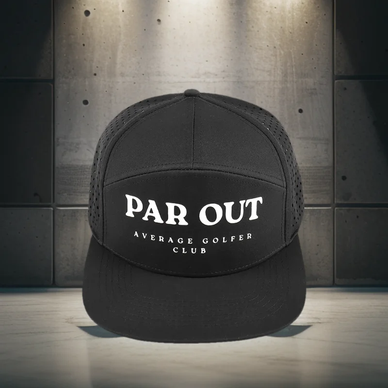 

laser cut hat 5 panel structured perforated hats curved brim Snapback hats with custom logo baseball caps with Embroidery Logo