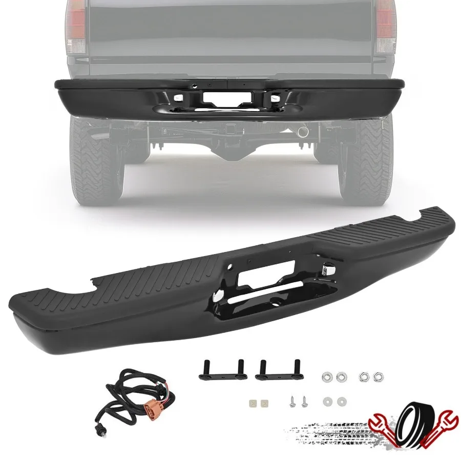 Black Rear Bumper Assembly For  F150 1997-2003/ Heritage 2004 Flareside Bed