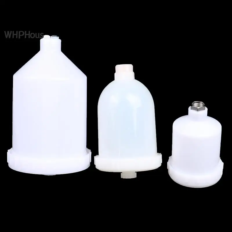 125/250/600ml Plastic Spray Paint Pot Sprayer Cup Air Gravity Feed Fastmover Thread Connector For Spray Gun Tools