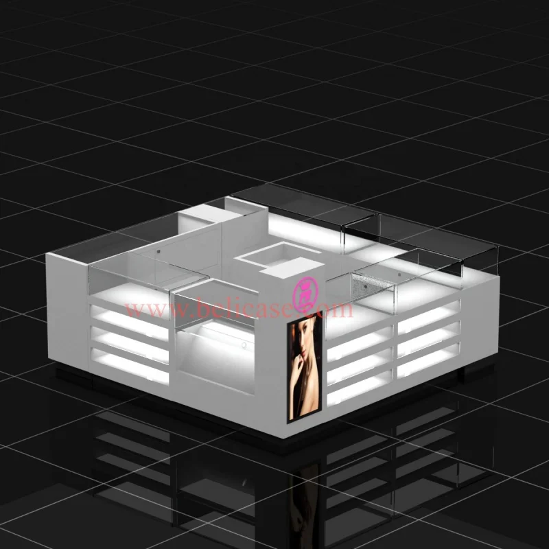 서랍이 있는 패셔너블 쥬얼리 디스플레이 쇼케이스, 카운터 장식, 새로운 디자인, LED 조명 쥬얼리 쇼케이스, 상점용 키오스크
